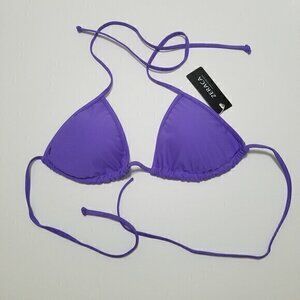 NWT ZERACA Triangle Bikini Top Purple Hebe Size M